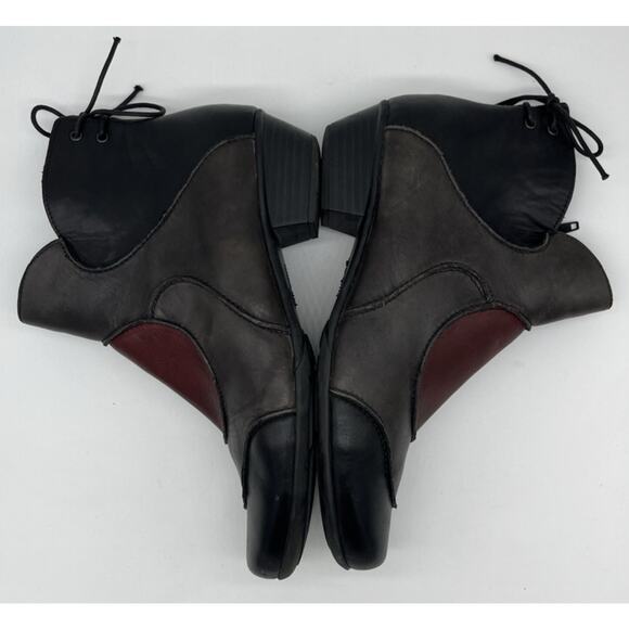 Remonte Dorndorf Lace Back Zip Ankle Boots Black Grey Red Wine Size 41 EU - Picture 6 of 10